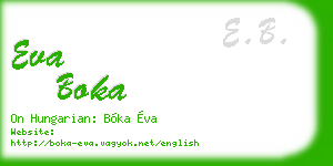 eva boka business card