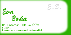 eva boka business card